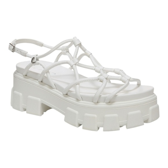 Circus by Sam Edelman Women's White Greyson Strappy Platform Sandal Size 8 - Picture 1 of 9